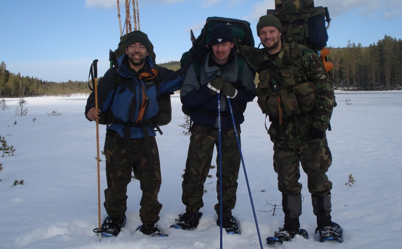 Winter survival training in Tyngsjö, Sweden