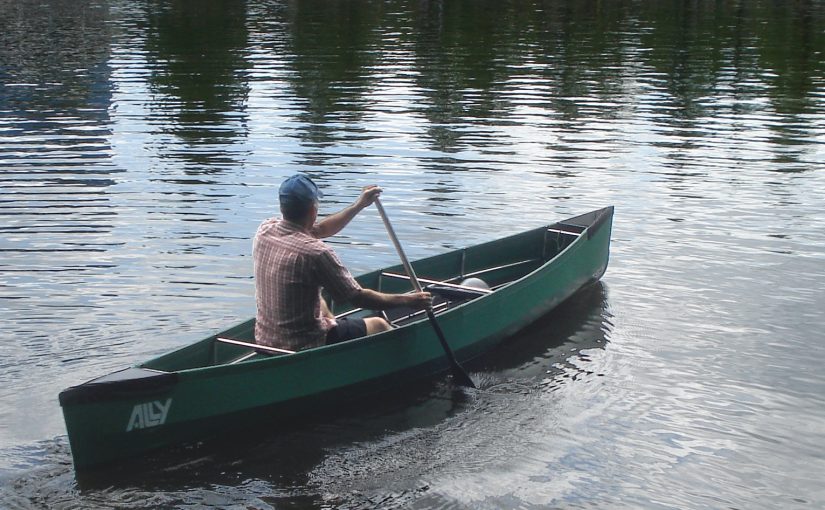 Paddling my new Ally folding canoe