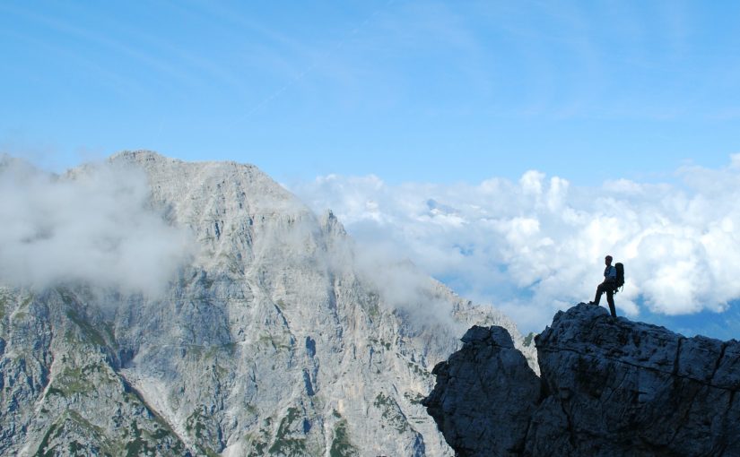 Via ferrata in the Dolomites, Italy